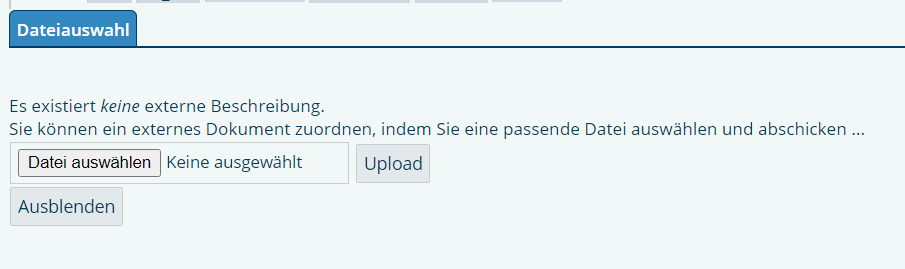Datei auswählen Datei auswählen