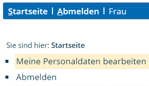 Daten bearbeiten Button Daten bearbeiten
