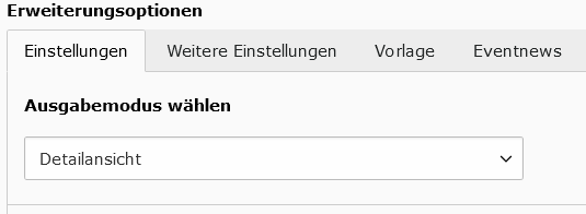 Screenshot Ausgabemodus wählen