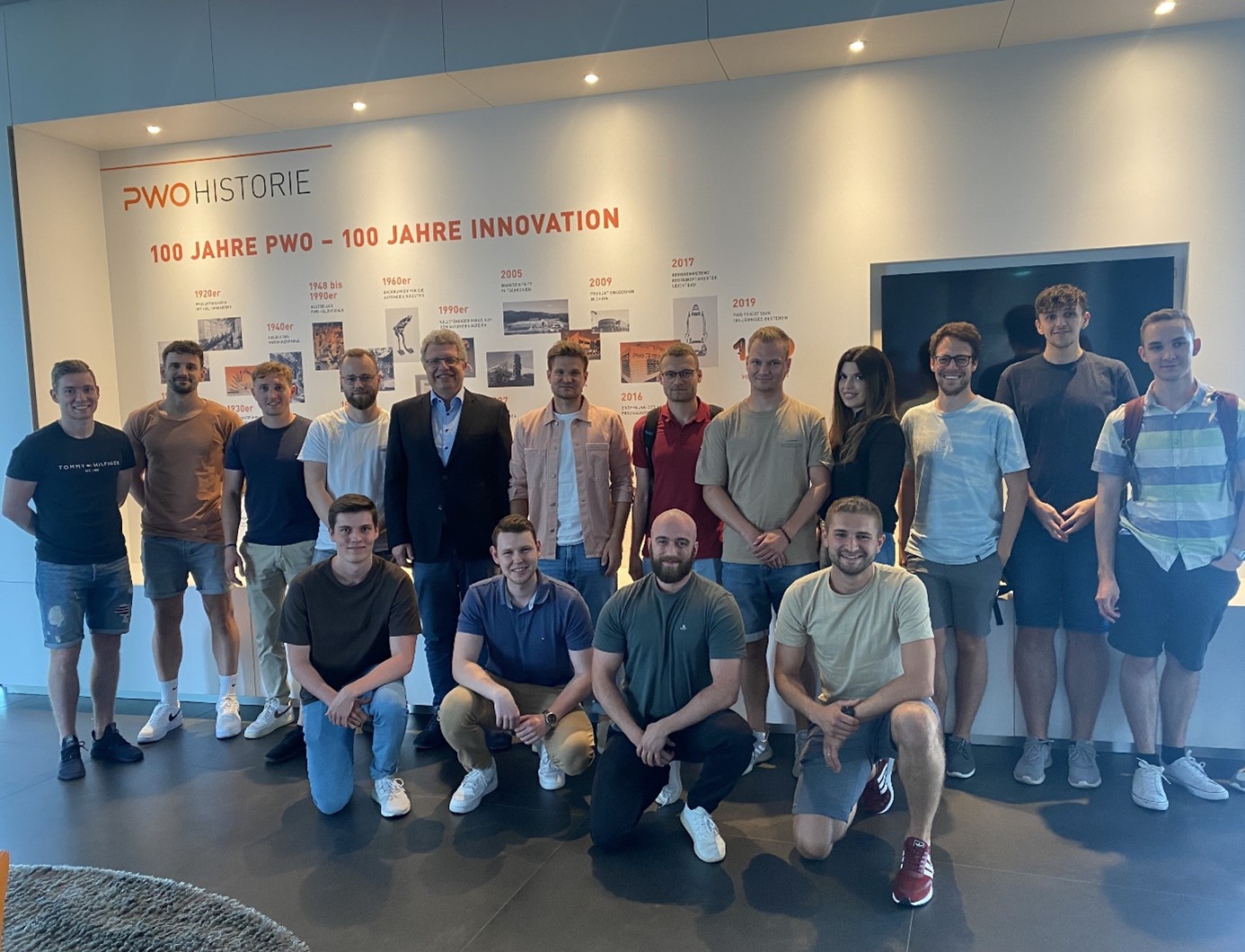 Gruppenbild Besuch von Master-Studierenden bei der PWO AG