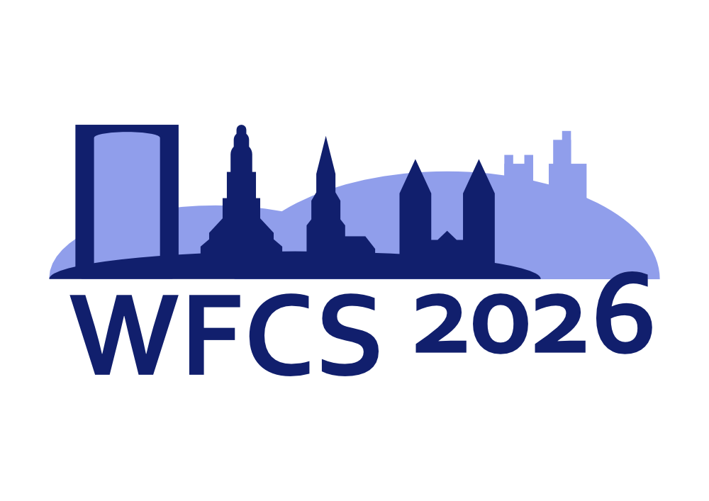 Das Logo des WFCS 2026 bestehend aus dem Schriftzg WFCS 2026, darüber eine vereinfachte Darstellung der offenburger Skyline