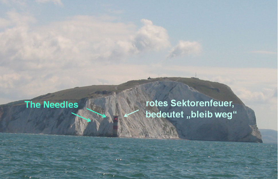 Isle of Wight, The Needles in Sicht