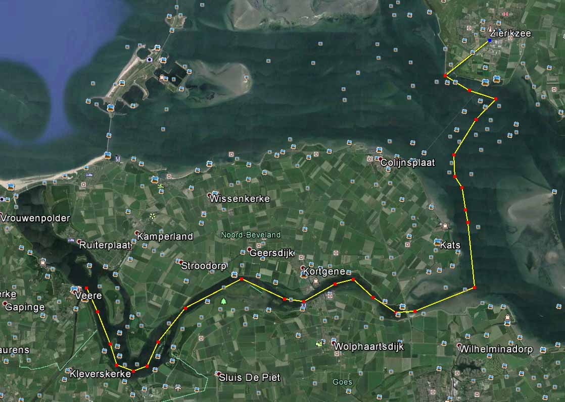 Tag 2: Von Veere bei strömenden Regen und 5 bis teils 6 Bft. nach Zierikzee