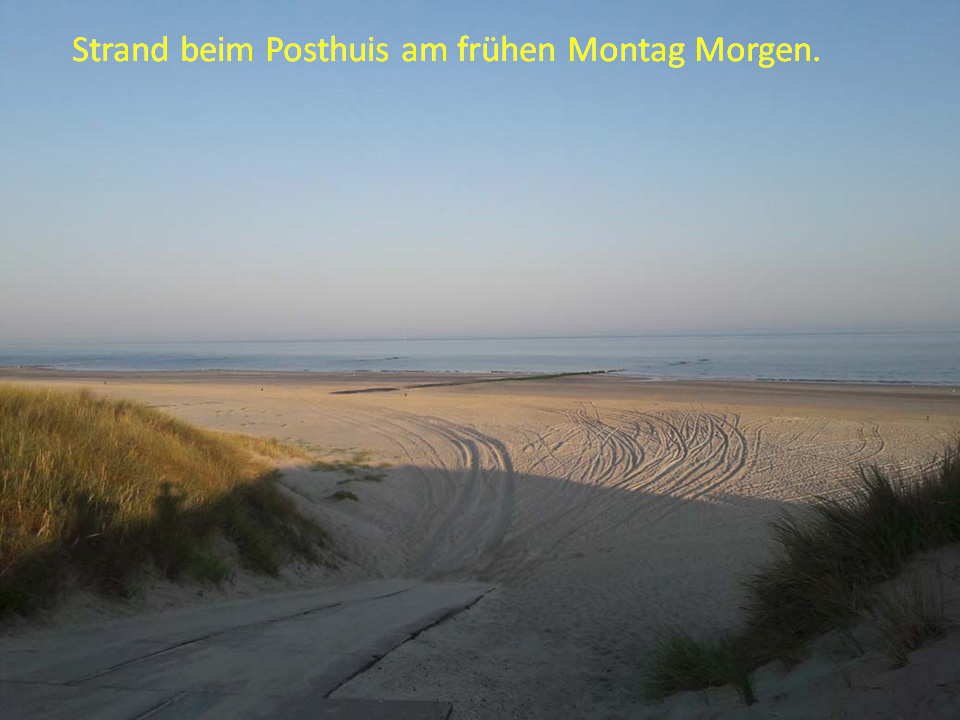 Strand beim Posthuis am frühen Morgen