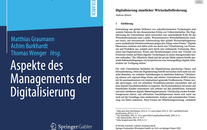 Chapter „Digitalisierung staatlicher Wirtschaftsförderung