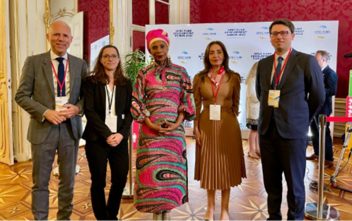 Andreas Klasen with Ulrike Haarsager and Nadia Benamara as well as OPEC-colleagues
