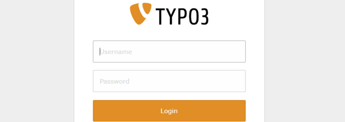 Anmelden Screenshot - Anmeldefenster Typo3