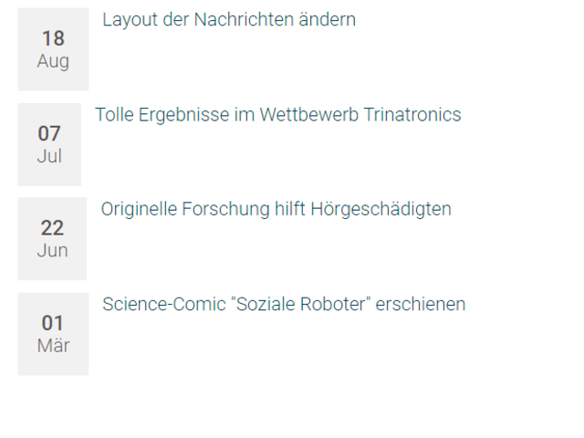 Veranstaltungsliste erstellen