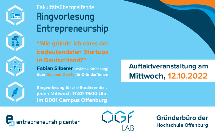 Plakat zur Ringvorlesung Entrepreneurship