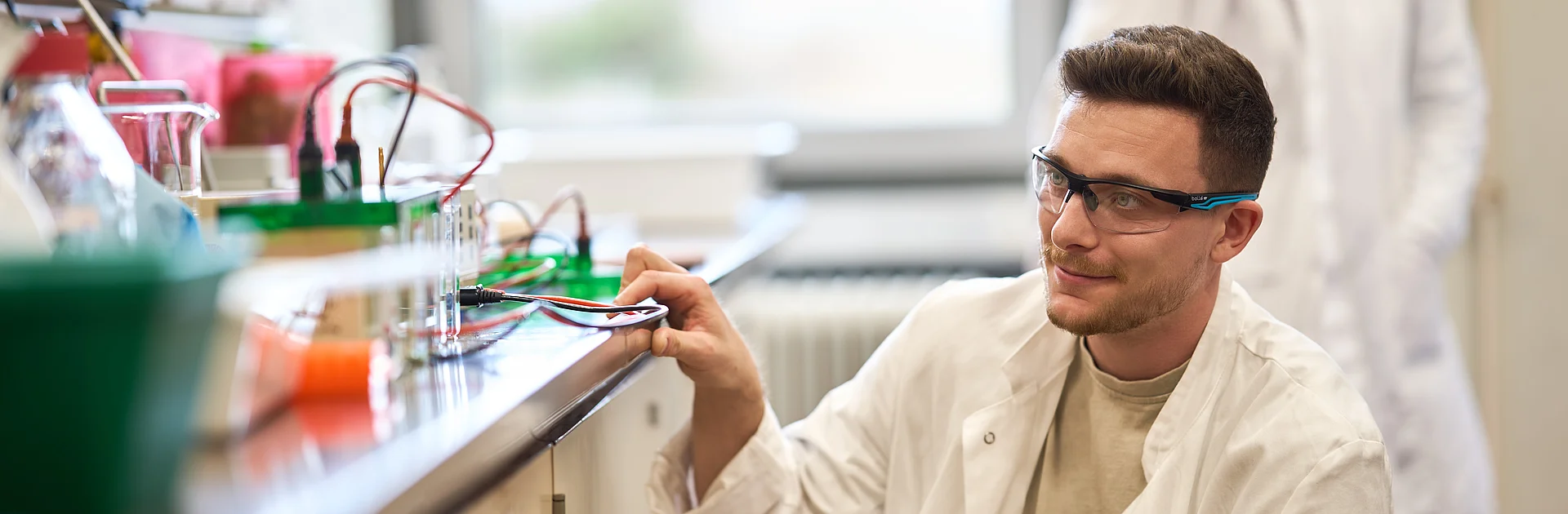 Doktorand im Labor