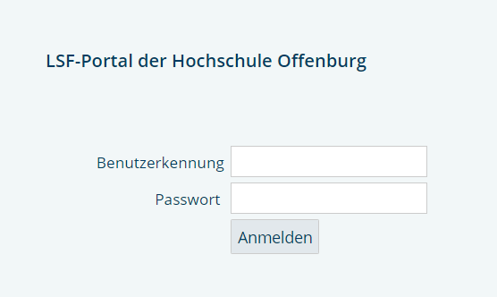 Anmeldefenster Anmeldefenster
