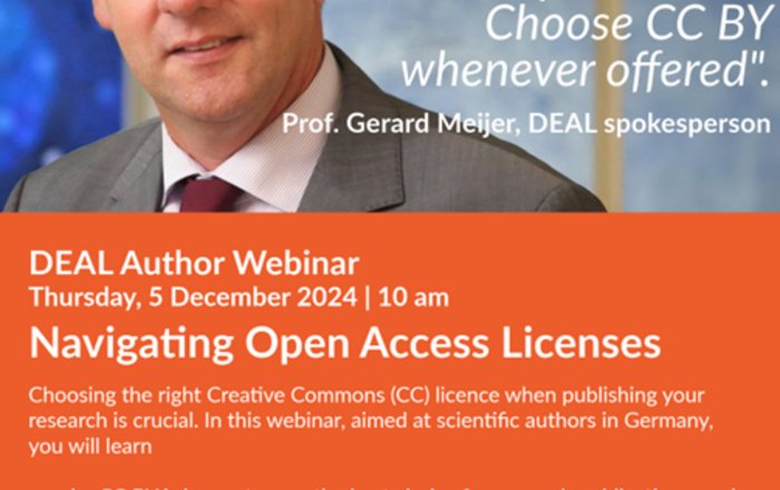 Navigating Open Access Licenses am Donnerstag 5 Dezember um 10 Uhr