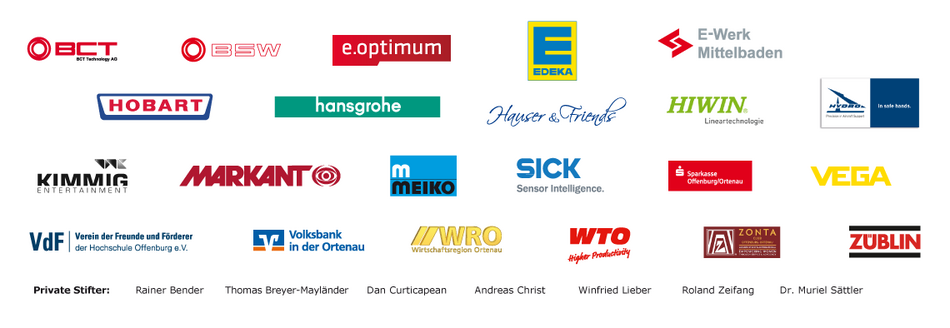 Die Logos und Namen der Stipendiengebenden