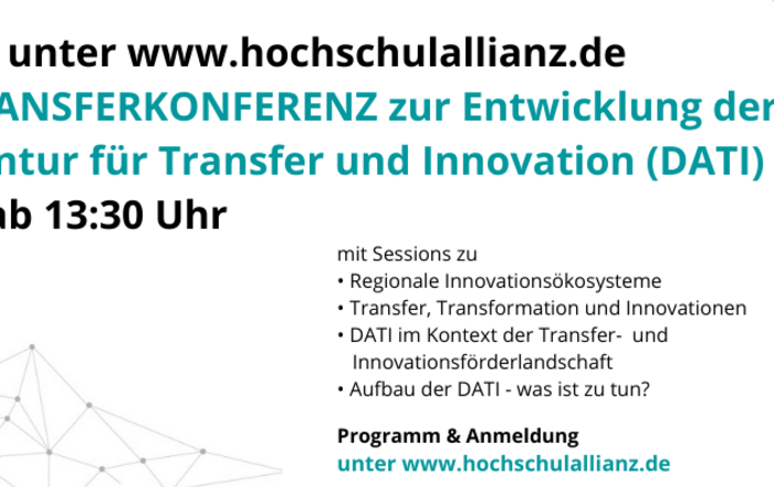 Das Plakat zur 6. Transferkonferenz der HAfM
