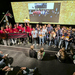 Die Gewinnerteams bei der Siegerehrung auf der Bühne