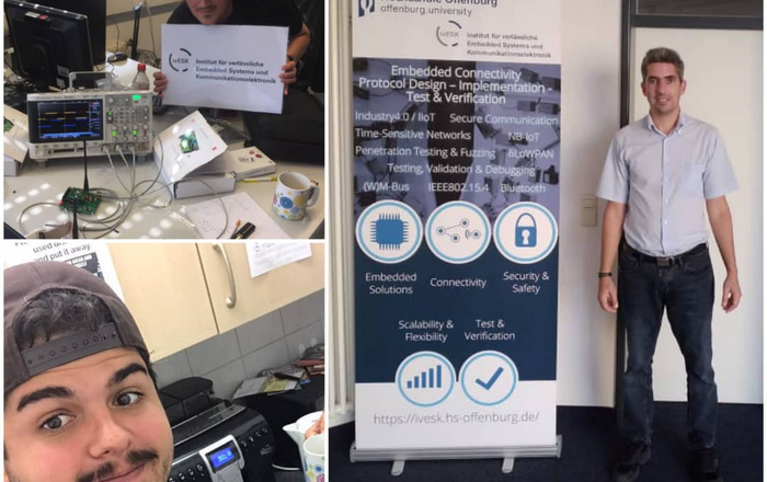 Gruppe 1: Alberto Bazán [oben links], Luis Cardenas [unten links], Erik Ortiz [rechts]