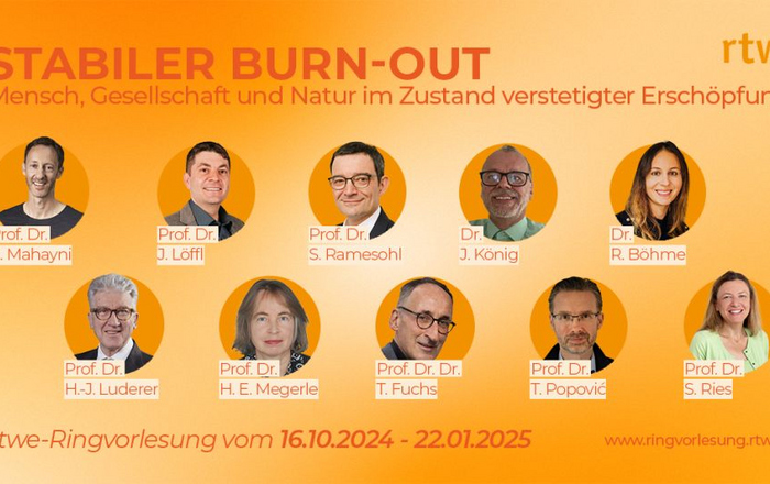 Plakat mit Porträts der Vortragenden und alle Daten