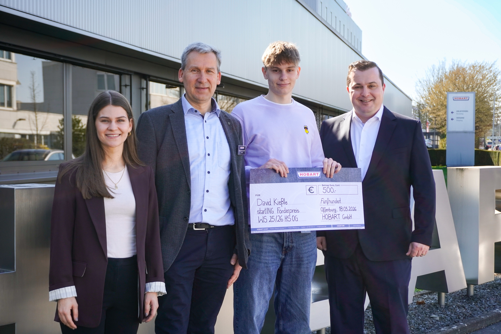 Von links: Nina Ribeiro, Tobias Felhauer, David Kießle, Matthias Siebert