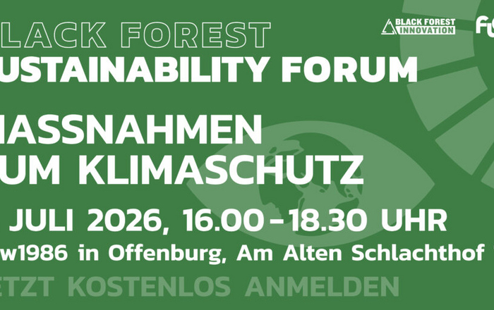 Grünes Plakat mit den wichtigsten Infos