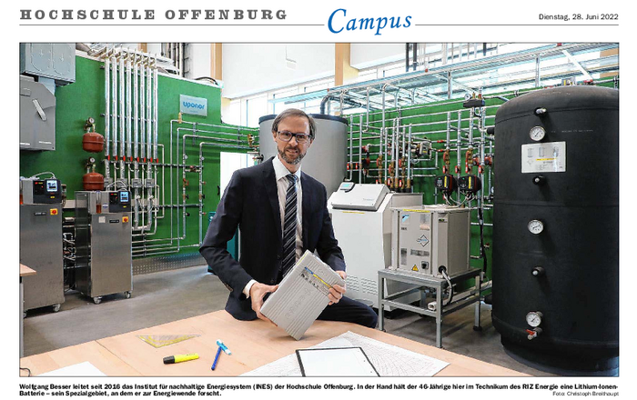 Bild und Überschrift des Zeitungsartikels