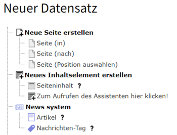 Artikel erstellen Screenshot Artikel erstellen