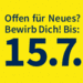 Bewerben bis 15.7.