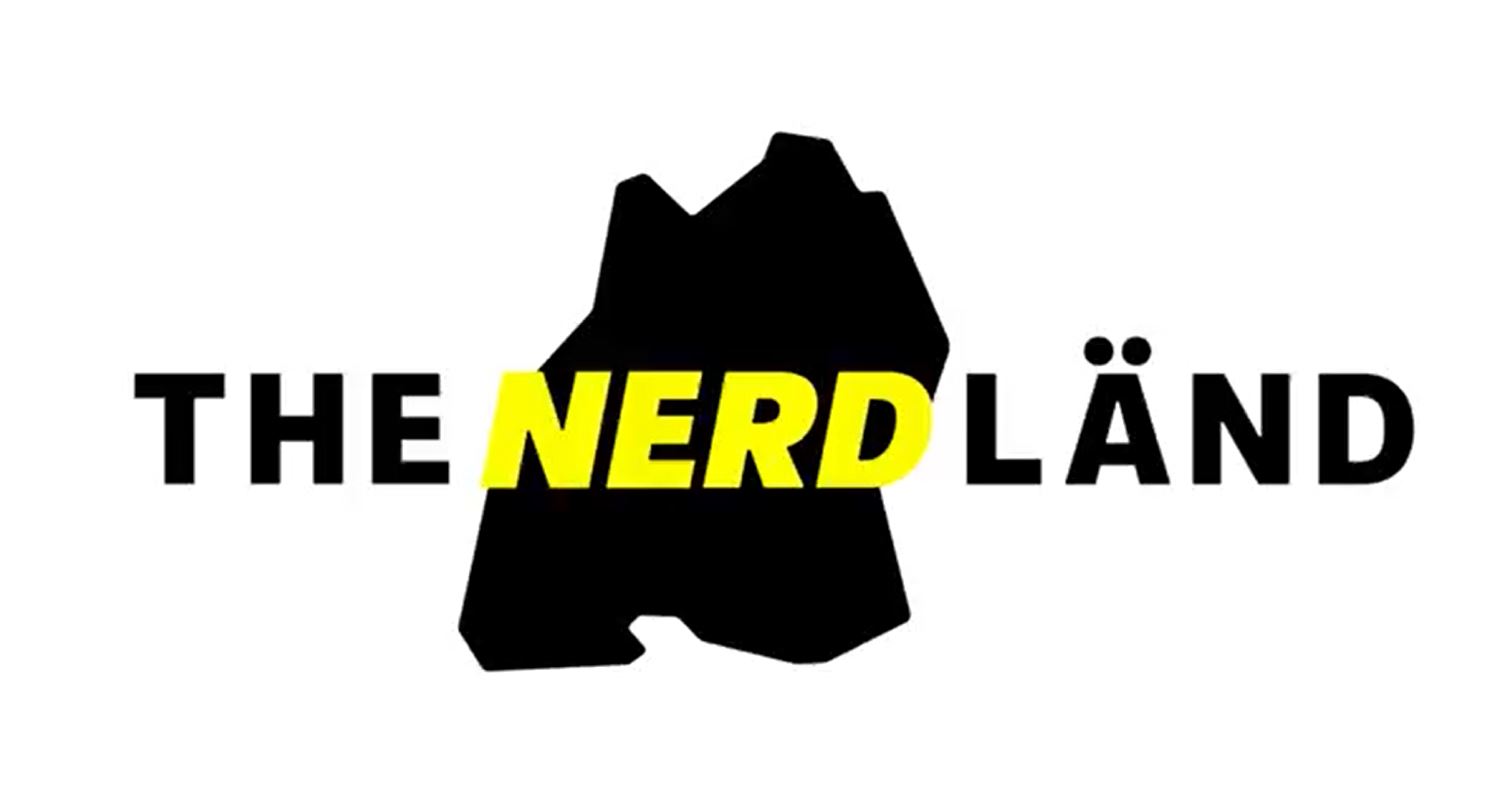 Auf einer weißen Fläche ist in schwarz das Land Baden-Württember abgebildet darüber steht in Schwarz auf Weiß beziehung Gelb auf Schwarz THE NERD LÄND