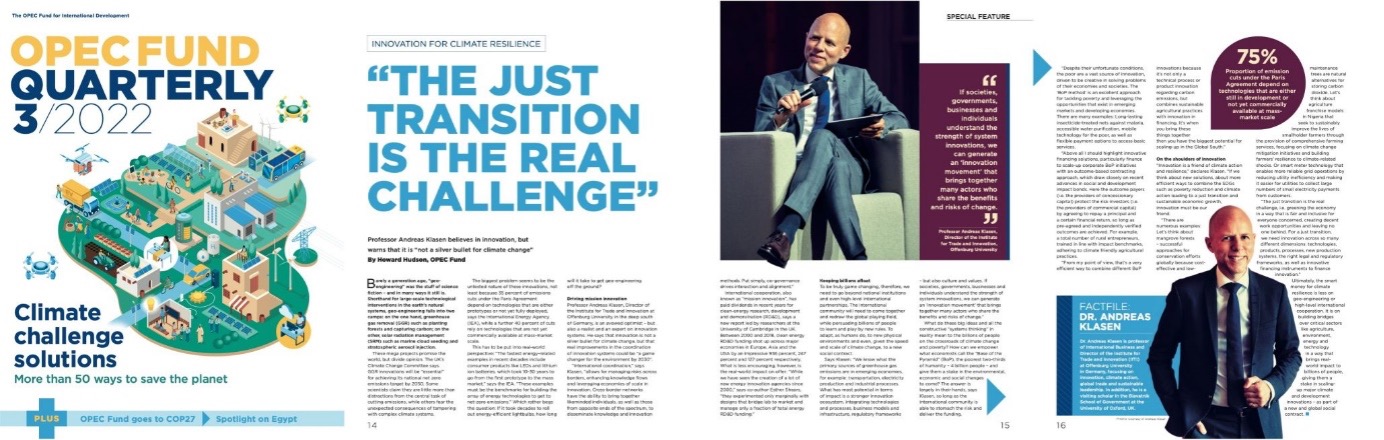 Artikel im OPEC Fund Quarterly 3/2022