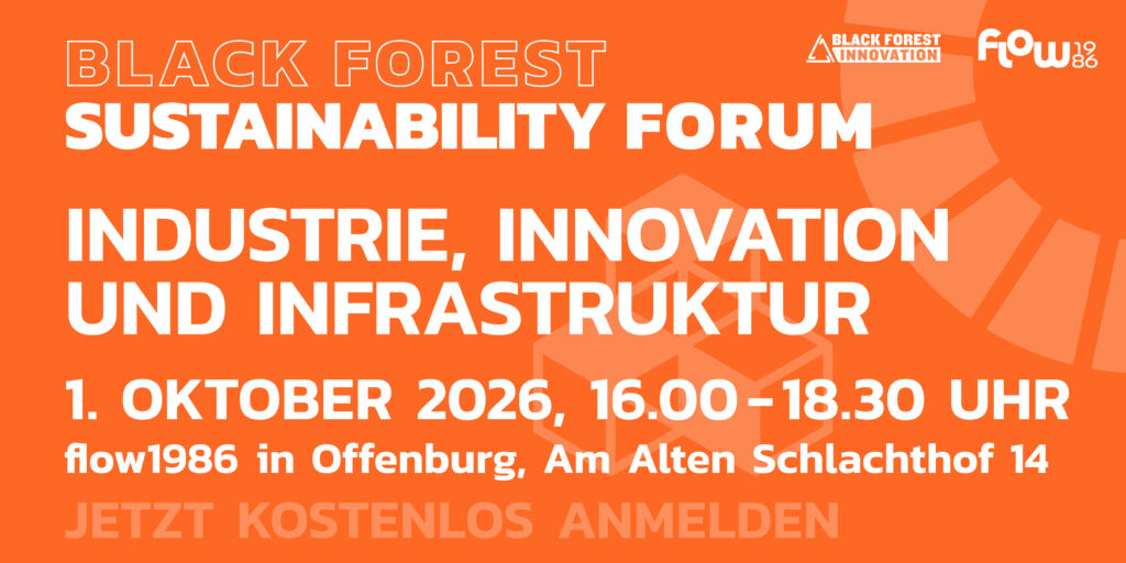 Oranges Plakat mit den wichtigstens Infos