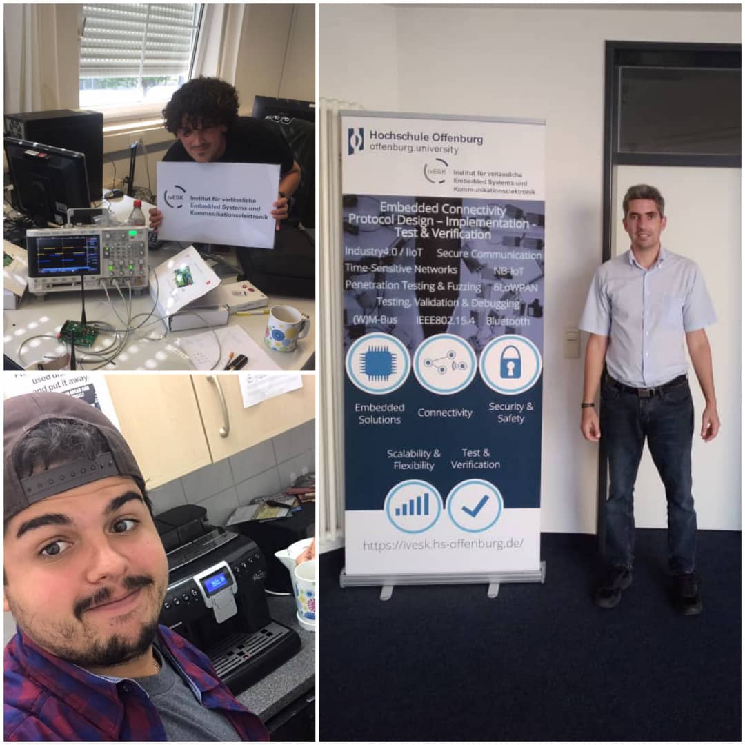 Gruppe 1: Alberto Bazán [oben links], Luis Cardenas [unten links], Erik Ortiz [rechts]